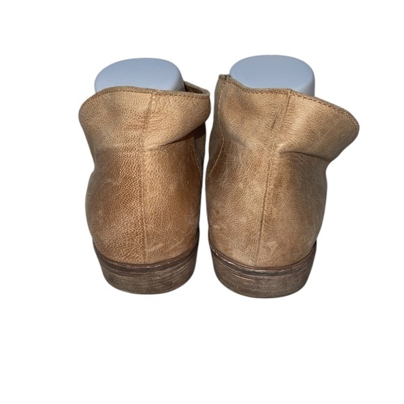 Free People Women's Shoes Size 7.5 Brown Leather Flats Slip On Peep Toe - Picture 4 of 9